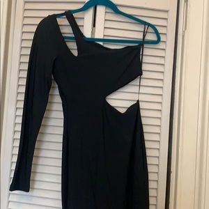 Black cut out formal dress